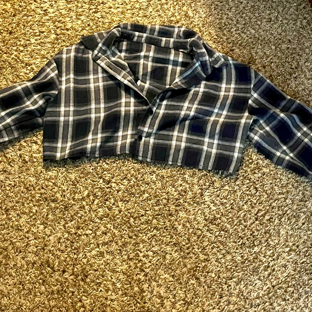 Flannel Crop Top